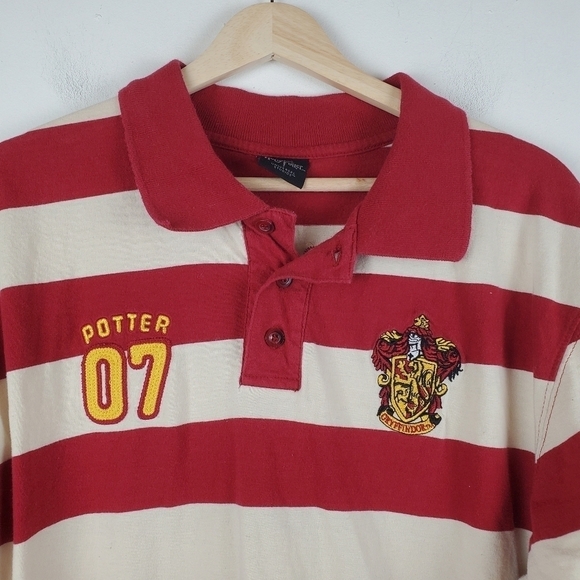HARRY‎ Potter Polo Shirt Adult XL Red Yellow Quidditch Gryffindor 07 - Picture 7 of 12